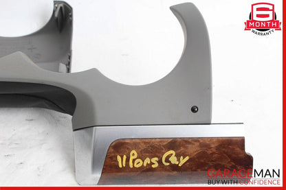 11-18 Porsche Cayenne S 958 Steering Column Dash Trim Cover Panel Gray OEM