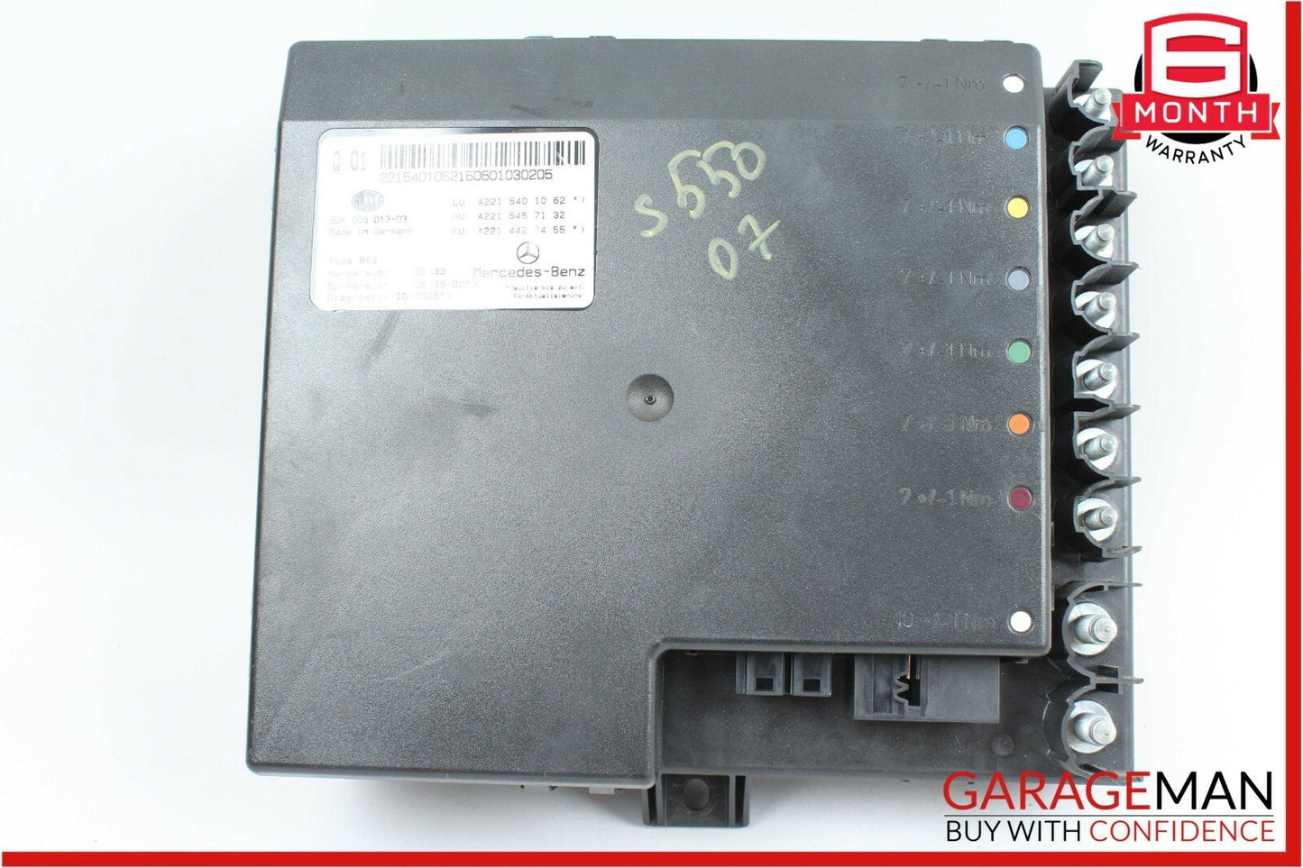 07-13 Mercedes W221 S550 CL63 AMG Electric Power Supply Control Fuse Box OEM