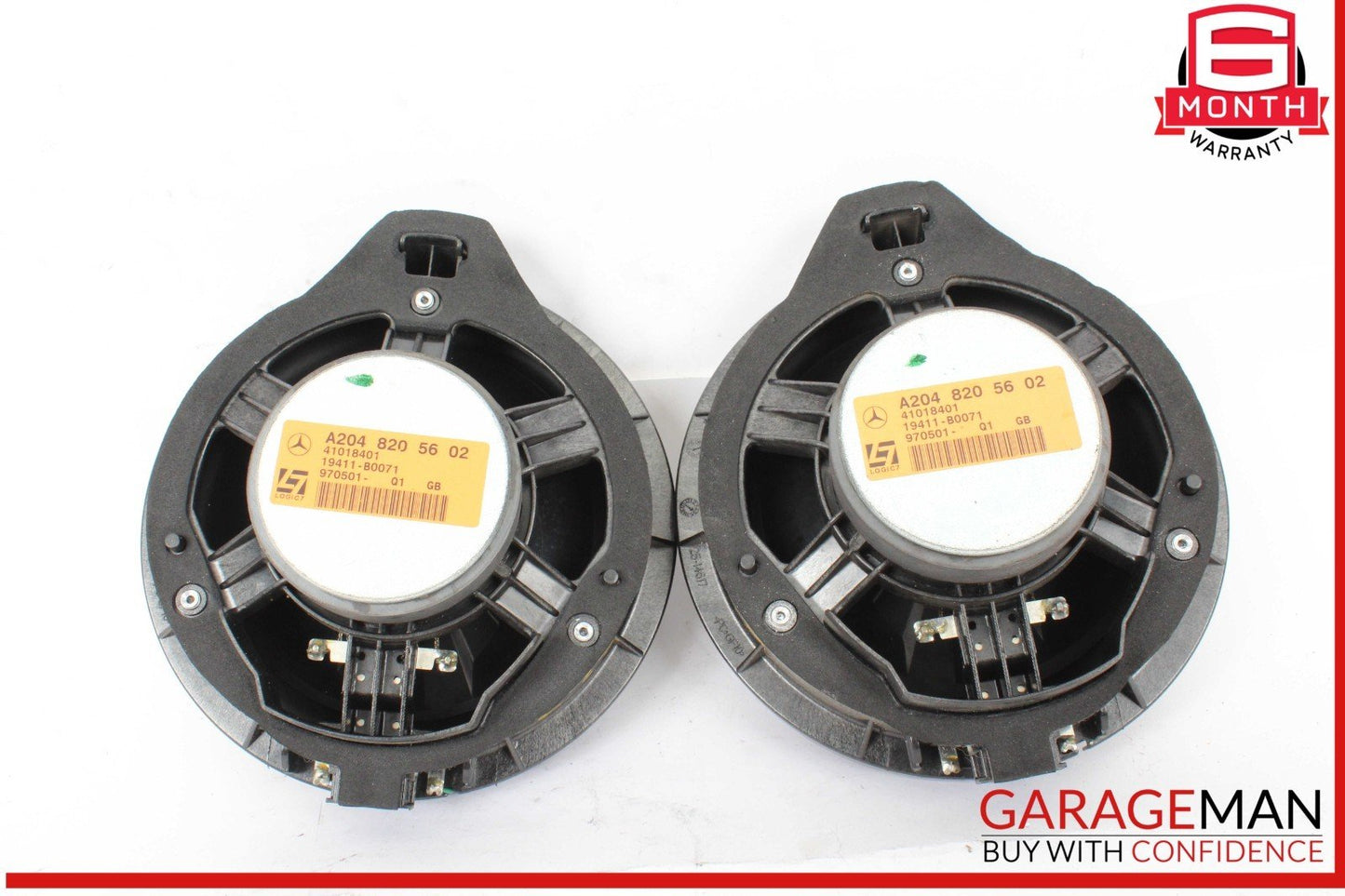 08-18 Mercedes W204 C250 C300 Rear Door Audio Speaker Logic 7 Set of 2 OEM