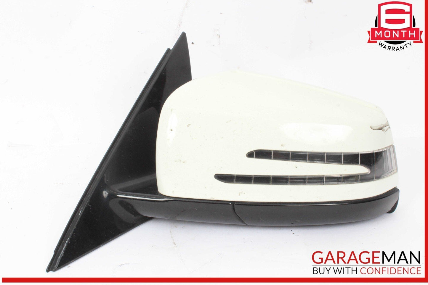 10-13 Mercedes W212 E550 Front Left Driver Side Mirror Door Rear View White OEM