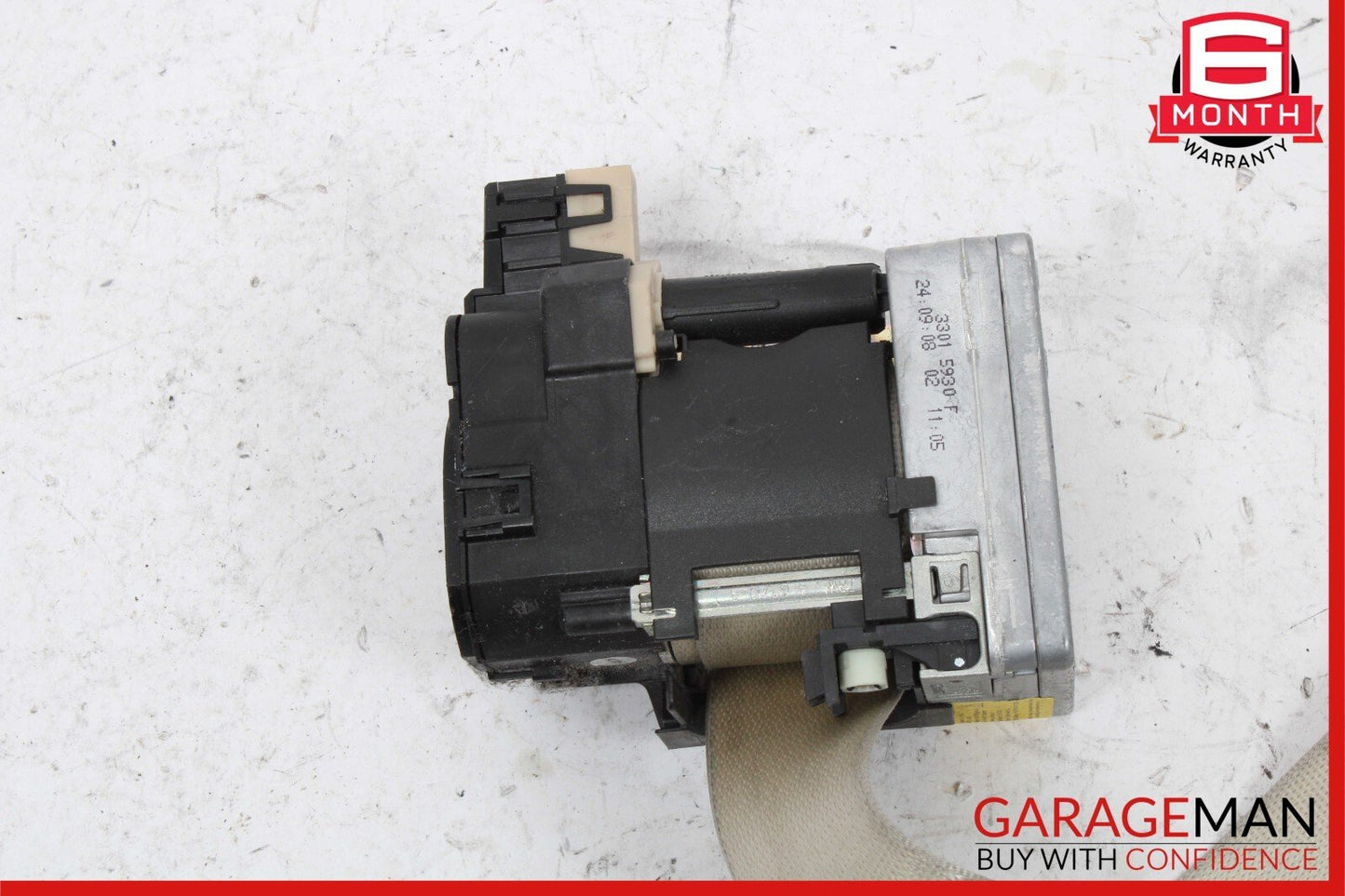 03-06 Mercedes R230 SL500 Front Left Driver Seatbelt Seat Belt Retractor Beige