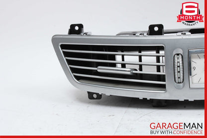 07-13 Mercedes W221 S550 Center Dash Air Vent AC A/C Clock Trim Cover Assembly
