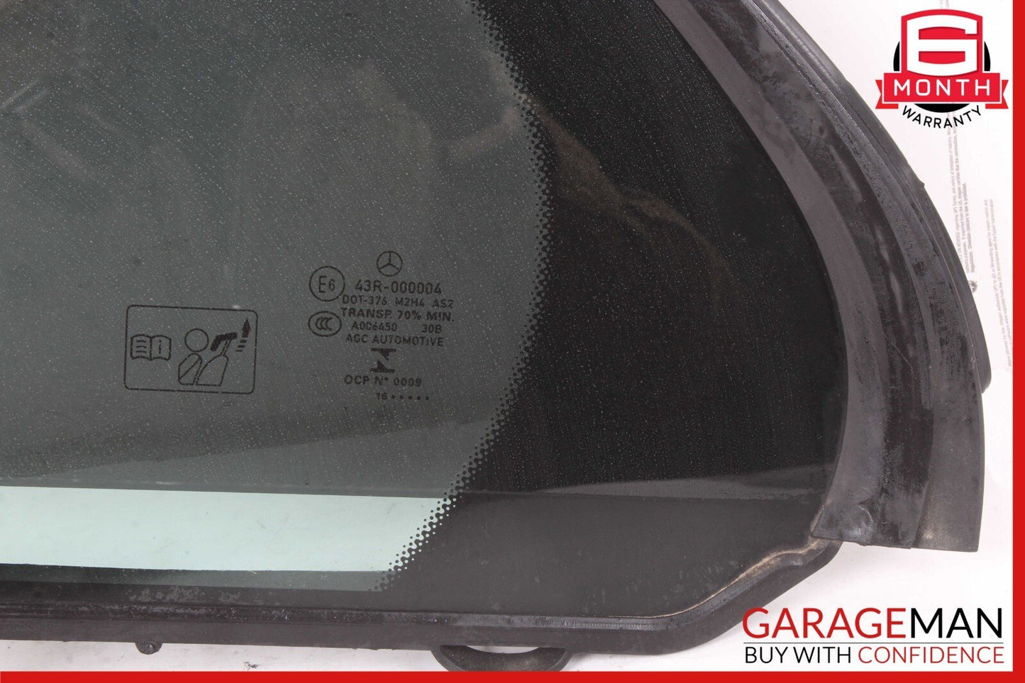 15-20 Mercedes W205 C300 C350e C400 Rear Left Side Door Window Quarter Glass OEM