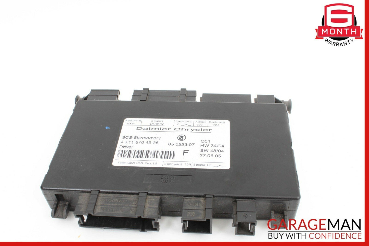 03-11 Mercedes SLK280 E350 CLS500 Front Left Side Under Seat Control Module Unit