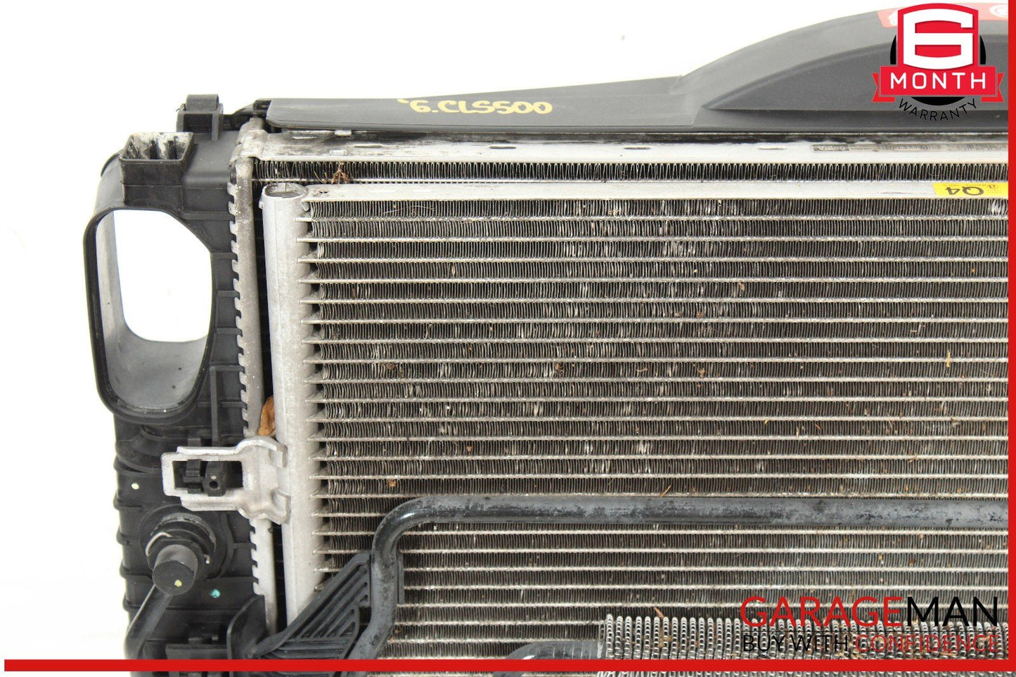 06-09 Mercedes W219 CLS500 Engine Cooling Radiator AC A/C Condenser Fan Assy