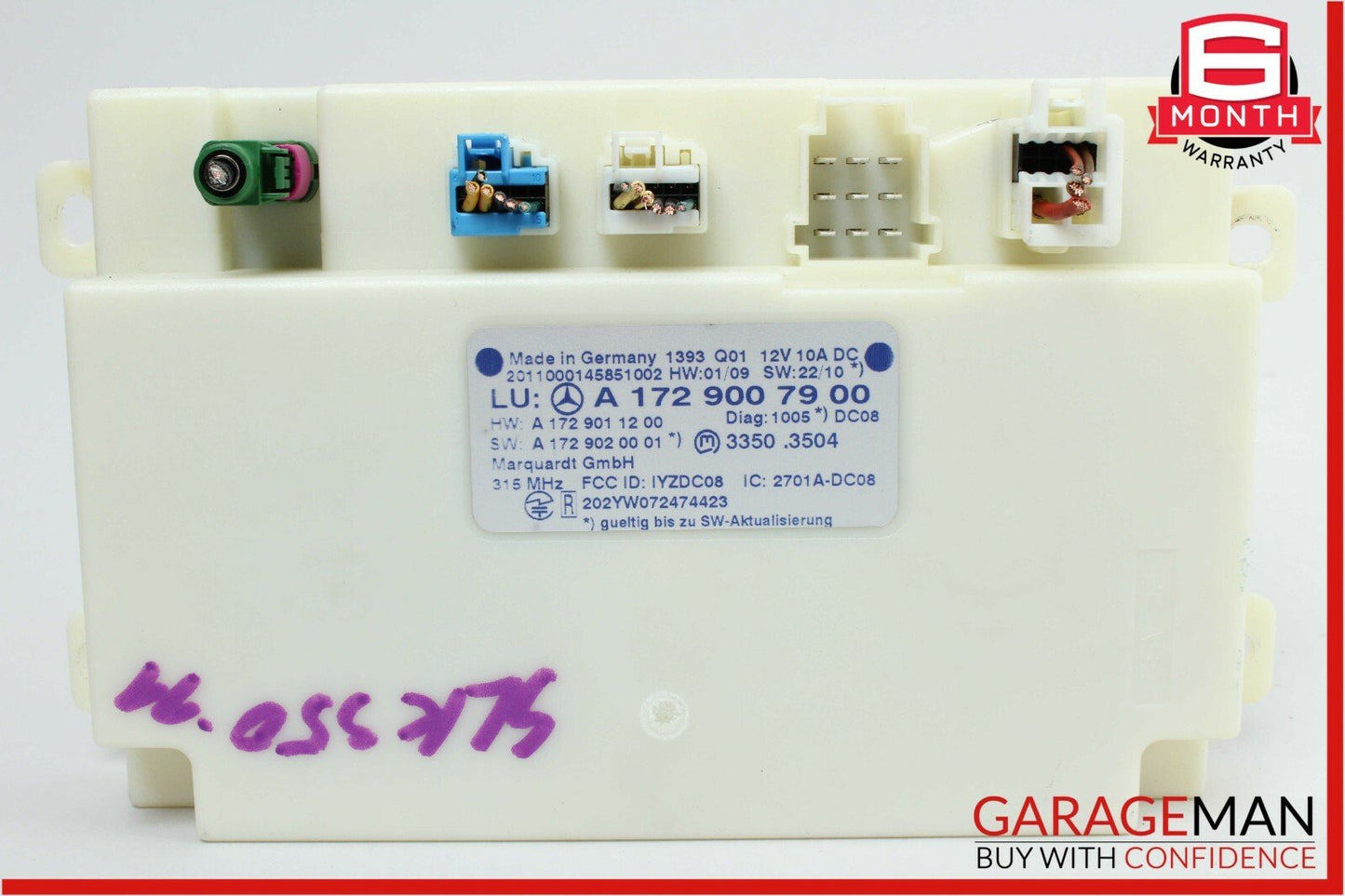 12-16 Mercedes R172 SLK300 SLK350 Keyless Go Entry Control Module Unit OEM