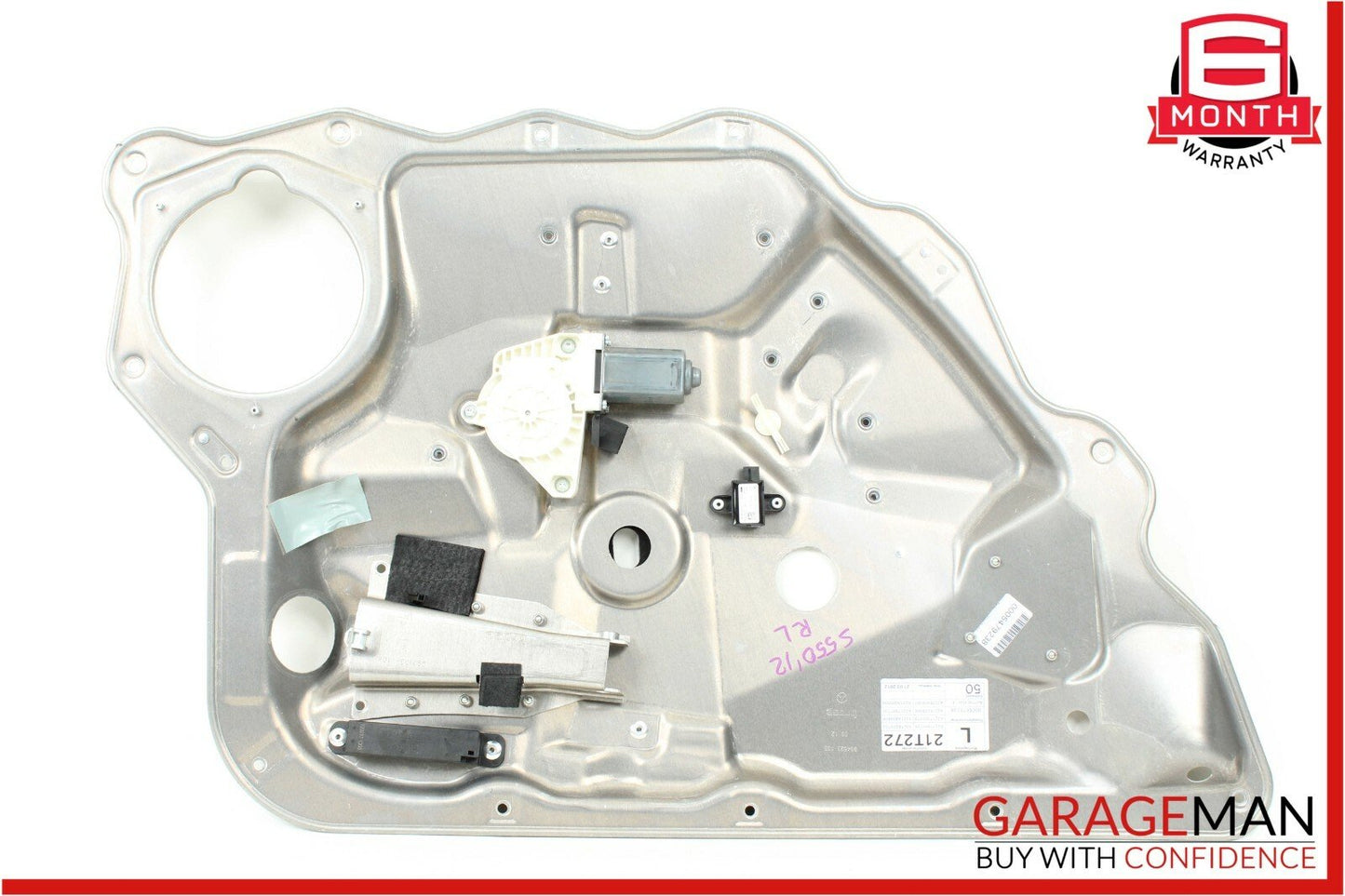07-13 Mercedes W221 S550 S500 Rear Left Side Door Window Regulator Frame OEM