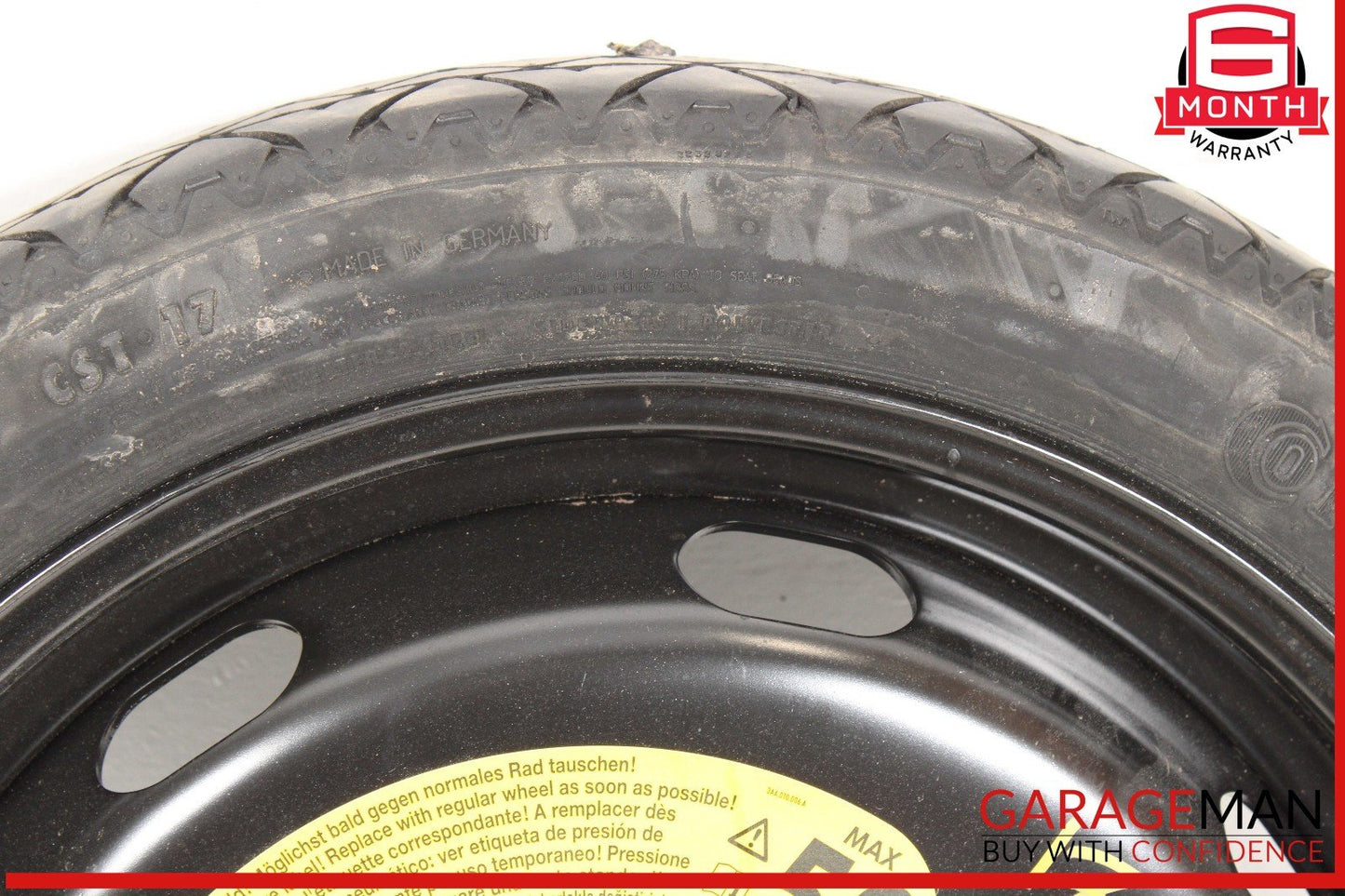 15-20 Audi A3 Emergency Spare Tire Wheel T125/70 R18 OEM