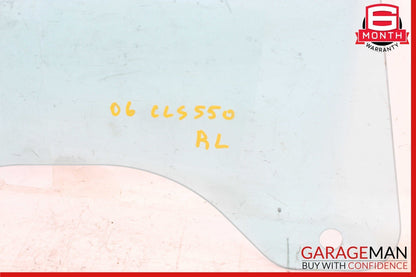 06-11 Mercedes W219 CLS550 CLS63 AMG Rear Left Side Door Window Glass Clear OEM