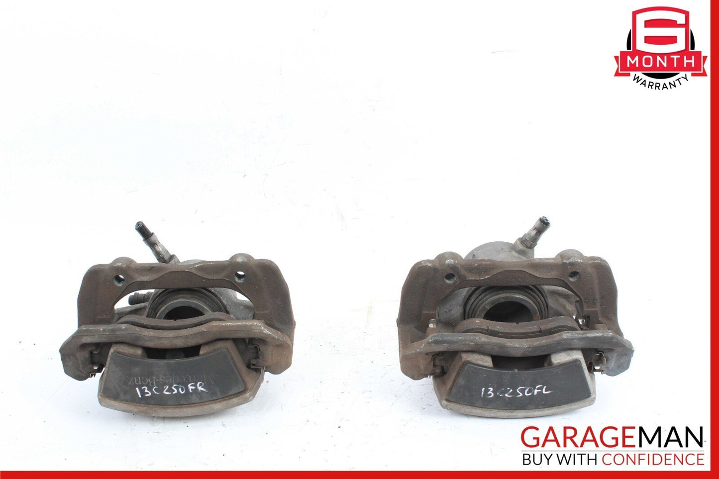 08-14 Mercedes W204 C250 C180 Front Brake Caliper Calipers Set of 2 Pc 295x28