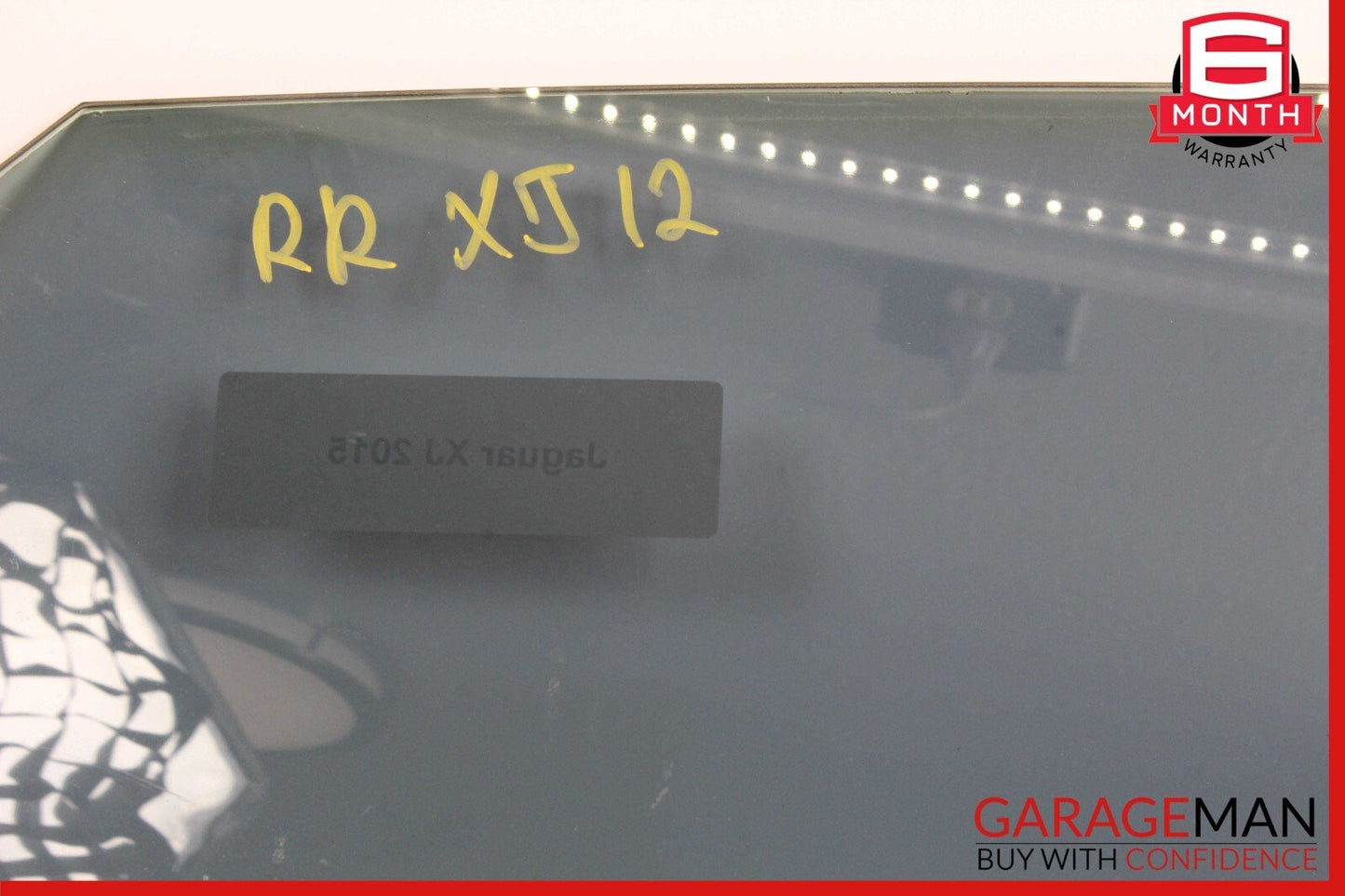 10-19 Jaguar XJ XJR Rear Right Side Door Window Glass AW93F25712AD OEM