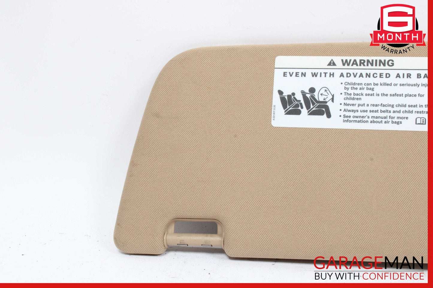 Mercedes CL600 S63 AMG Front Right Side Sun Visor Shade Sunvisor Brown OEM