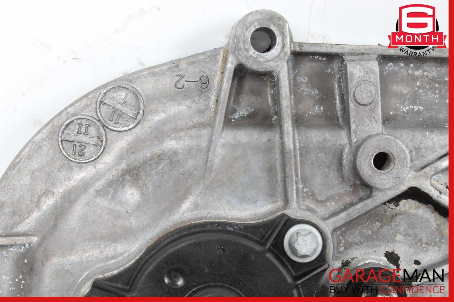 06-13 Mercedes W211 E350 S550 Front Right Engine Timing Chain Cover Plate OEM