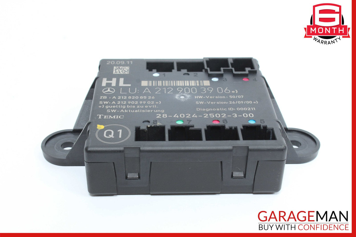 08-18 Mercedes W204 C250 C350 CLS550 Rear Left Side Door Control Module OEM