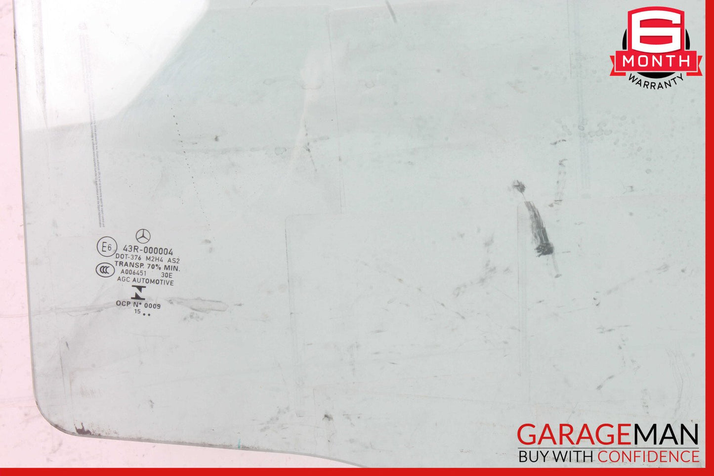 15-21 Mercedes W205 C300 C400 Rear Right Side Door Window Glass OEM