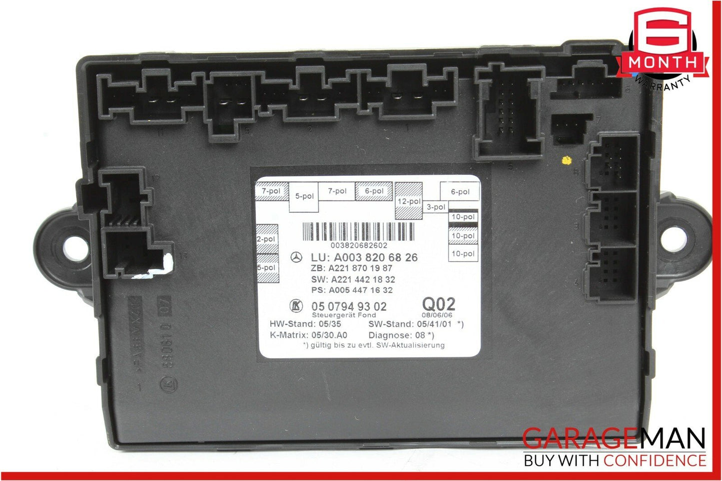 07-09 Mercedes W221 S550 S63 AMG Rear Right Or Left Side Door Control Module OEM