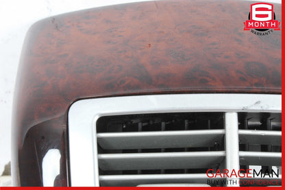 07-13 Mercedes W221 S600 S400 Rear Center Console A/C Air Vent Trim Wood OEM