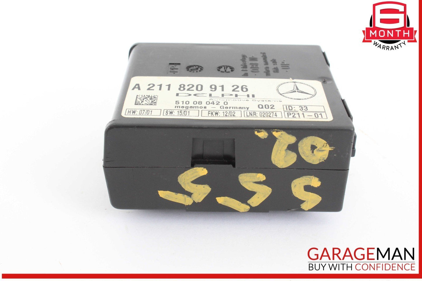 00-12 Mercedes W220 S55 AMG C230 S430 E320 Anti Theft Alarm Module 2118209126