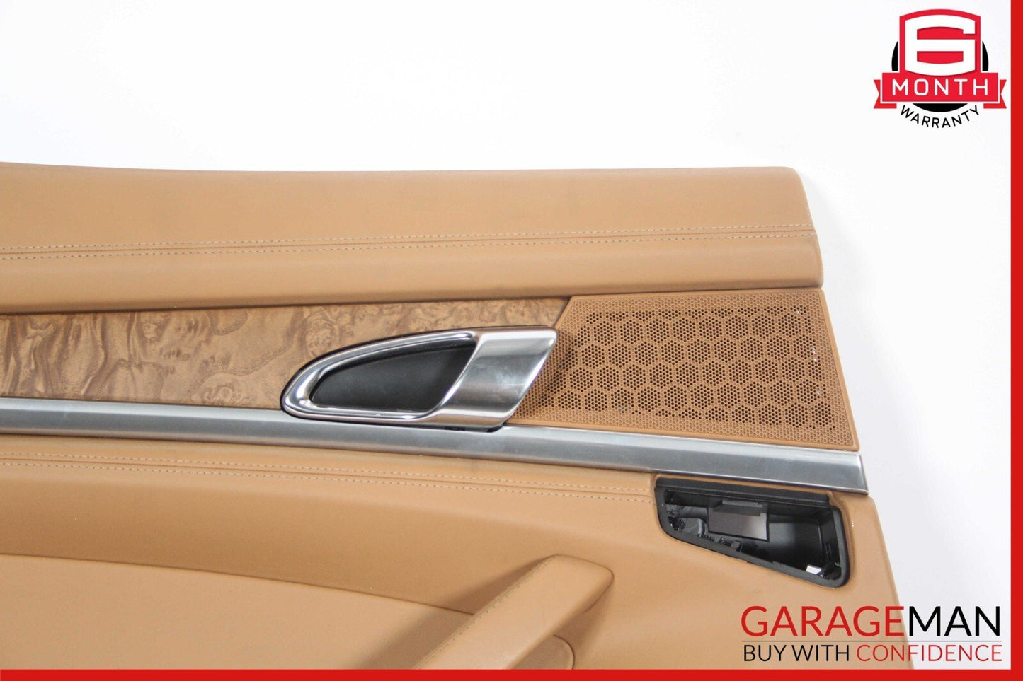 10-16 Porsche Panamera 970 Rear Left Interior Door Trim Panel Cover Assy Beige