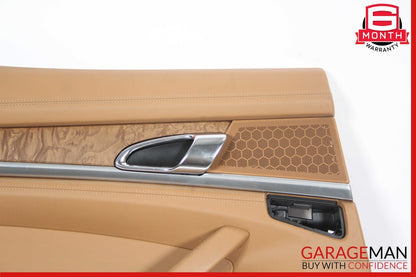 10-16 Porsche Panamera 970 Rear Left Interior Door Trim Panel Cover Assy Beige