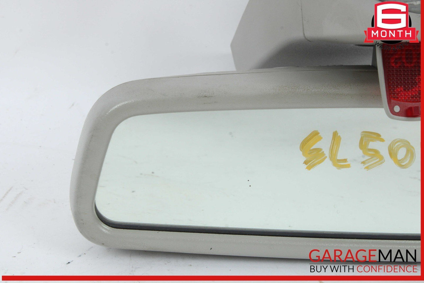 03-06 Mercedes R230 SL500 Interior Front Top Upper Rear View Mirror Gray OEM