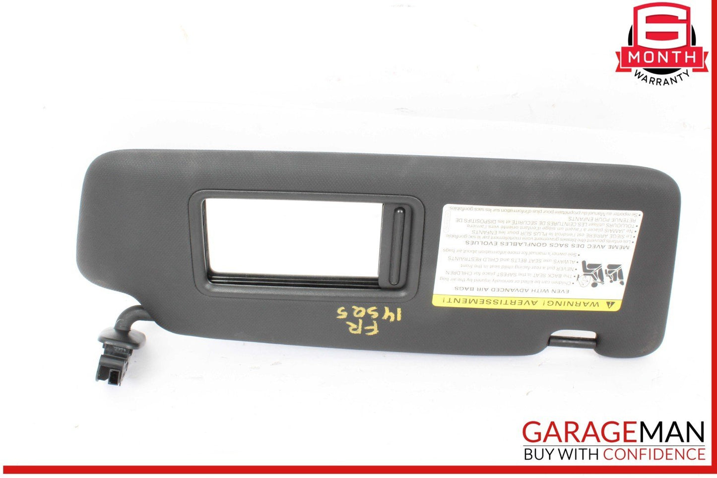 14-17 Audi SQ5 Front Right Passenger Side Sun Visor Sunvisor Black 8K0857552 OEM