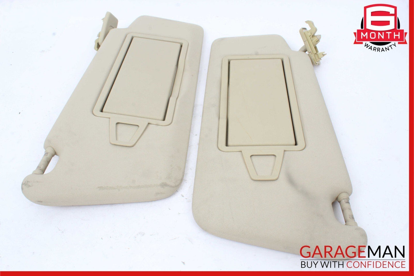 08-14 Mercedes W204 C280 Front Right & Left Side Sunvisor Sun Visor Set Beige