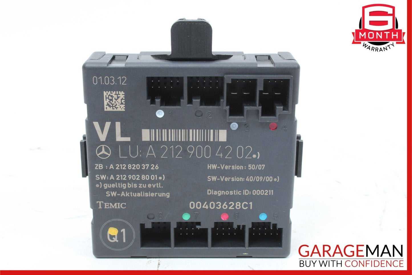 08-14 Mercedes W204 C250 C300 Front Left Driver Side Door Controller Module