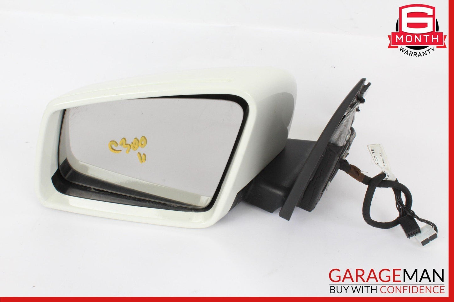 10-11 Mercedes W204 C300 4MATIC Front Left Side Rear View Door Mirror White OEM