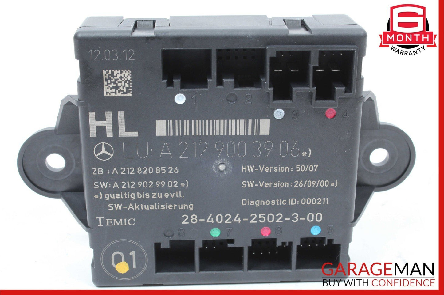 08-14 Mercedes W204 C250 C300 Rear Left Side Door Control Module Unit