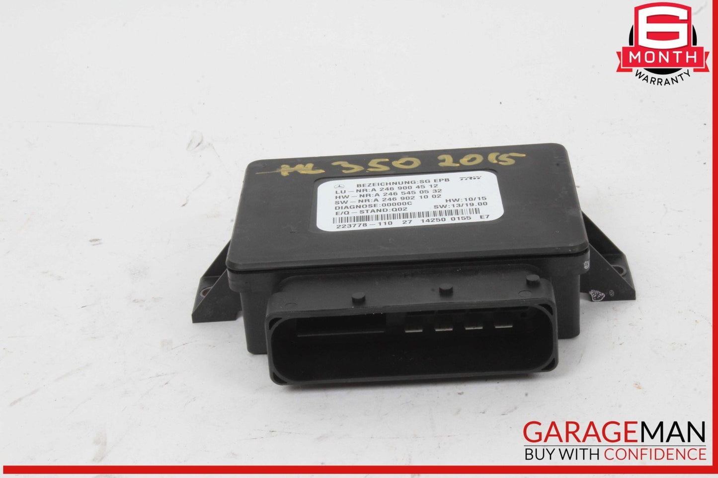 12-20 Mercedes W166 ML350 4MATIC Hand Parking Brake Control Module Unit OEM