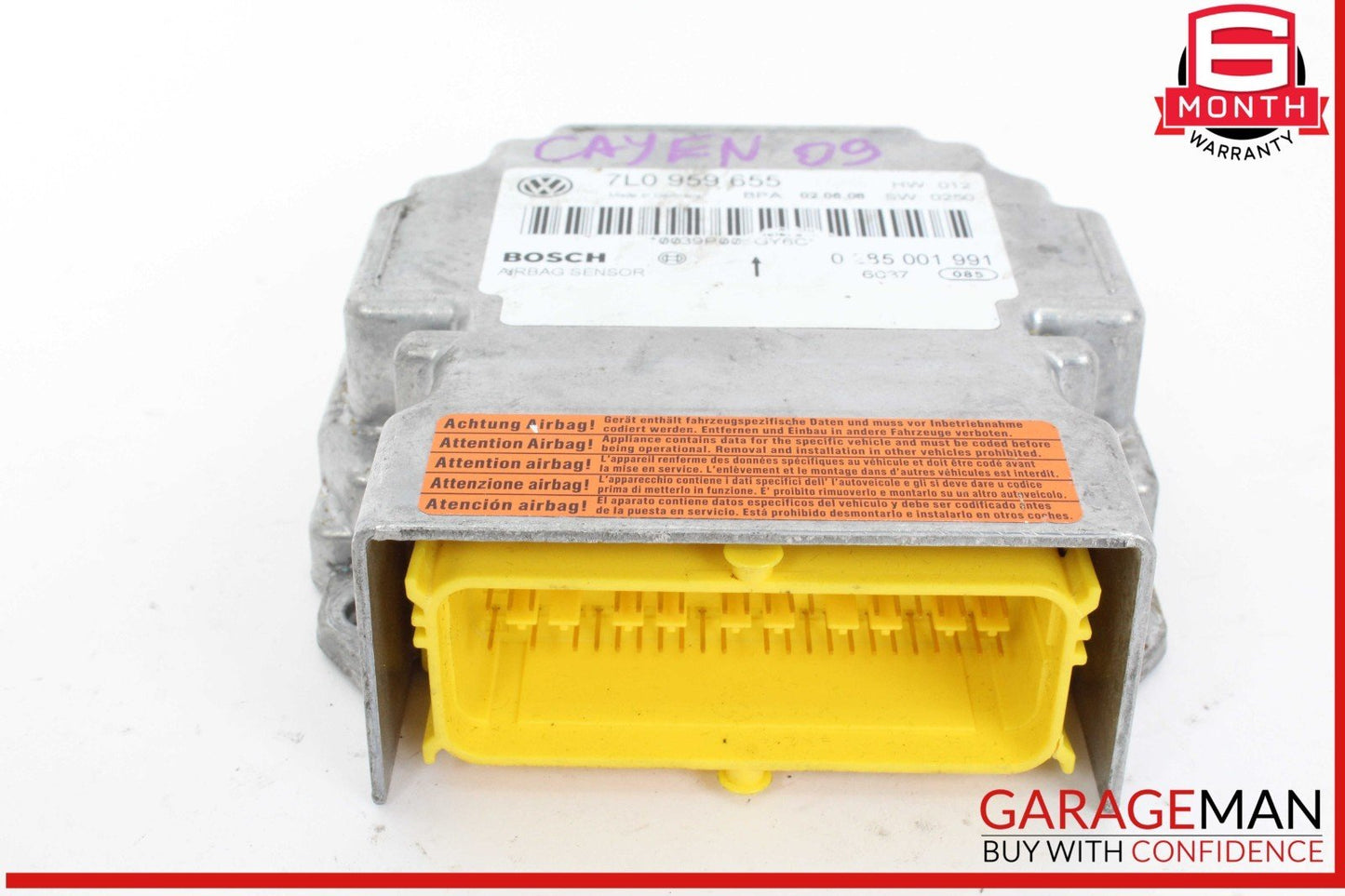 08-10 Porsche Cayenne 957 Airbag Air Bag SRS Sensor Control Module 7L0959655 OEM