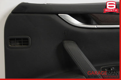 14-17 Maserati Ghibli Front Right Passenger Side Interior Door Panel Cover Black