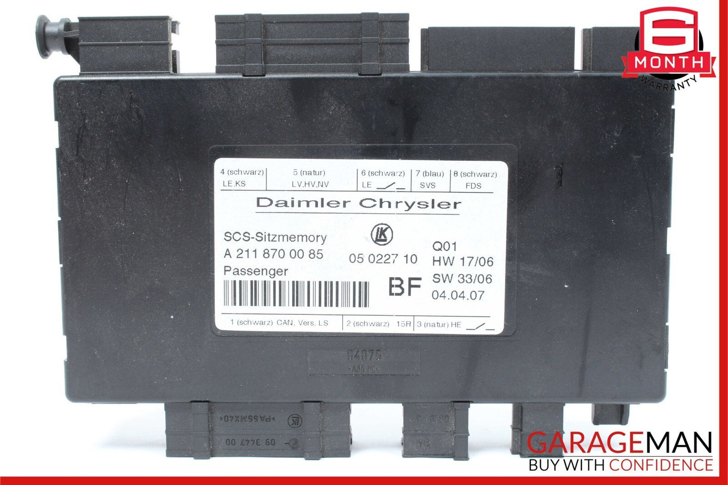 03-11 Mercedes W211 E350 GL450 Front Right Seat Control Module 2118700085 OEM