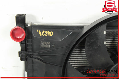 01-05 Mercedes W203 C240 Engine Cooling Radiator Fan Shroud Motor A/C Condenser