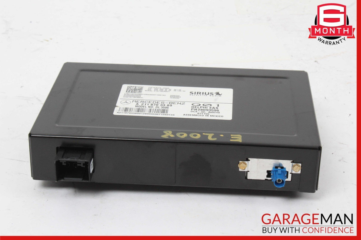 03-09 Mercedes W211 E350 ML350 Sirius Satellite Radio Receiver 2118703389 OEM