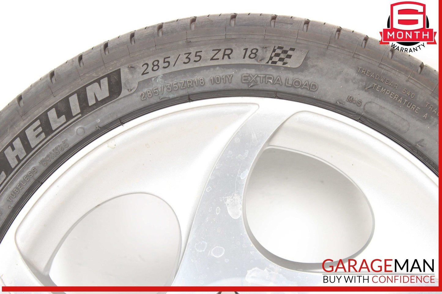 03-12 Mercedes R230 SL500 Rear Wheel Tire Rim 9.5Jx18H2 ET40 R18 2304011802 OEM