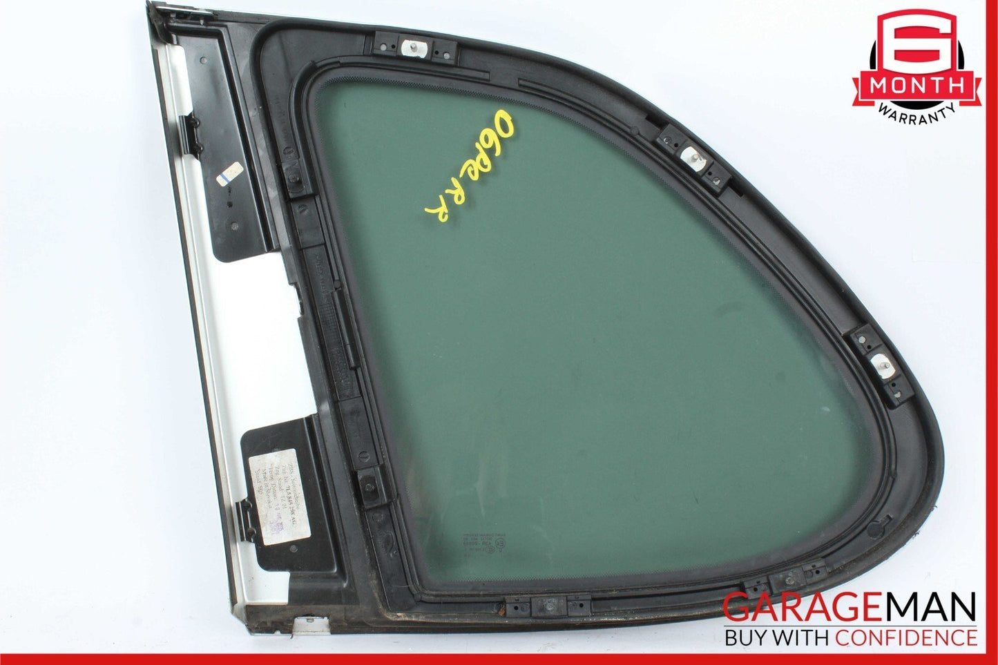 03-06 Porsche Cayenne 955 Rear Right Side Quarter Window Glass Panel White