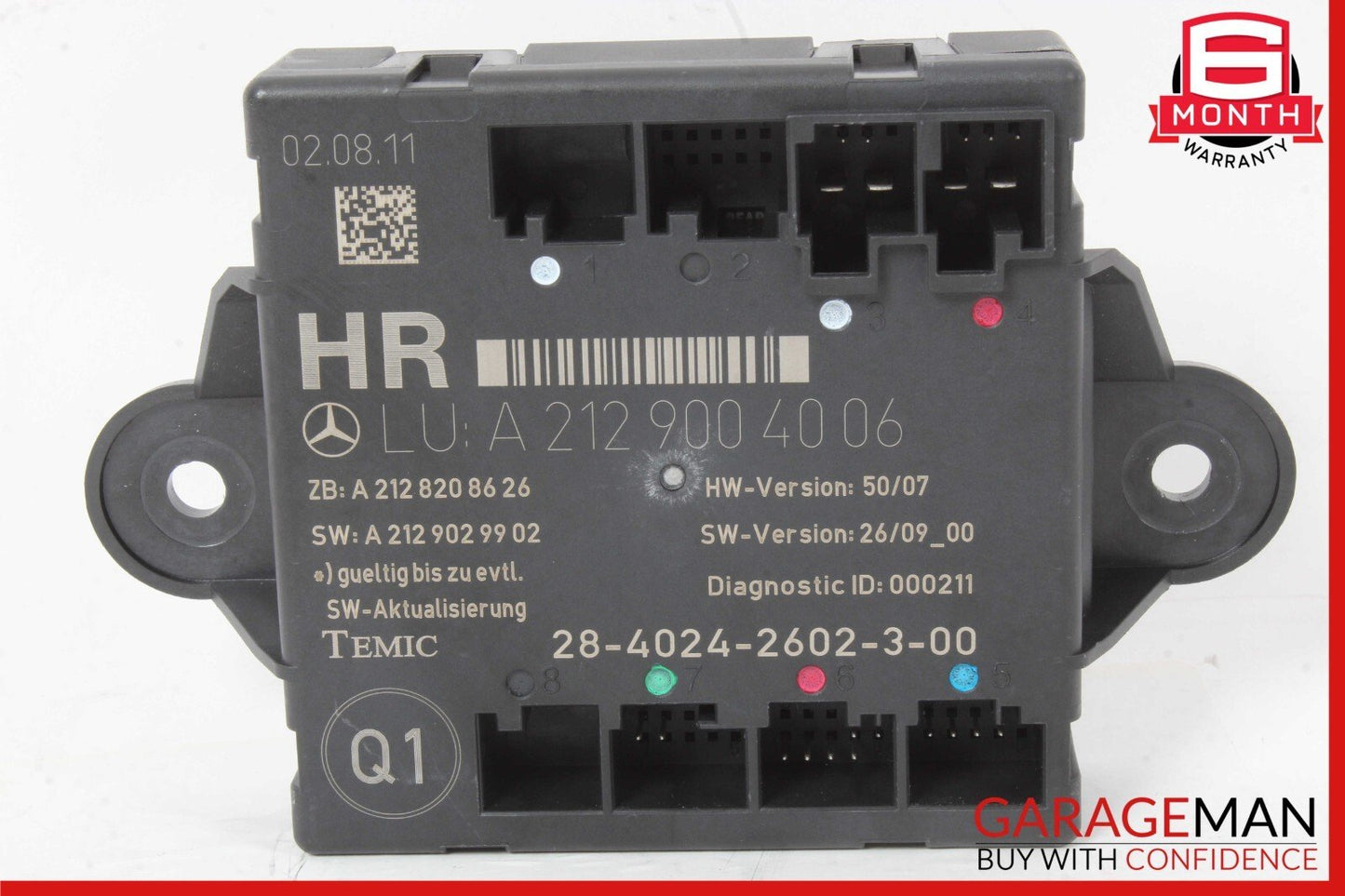 08-18 Mercedes W212 E350 C250 Rear Right Side Door Control Module 2129004006 OEM
