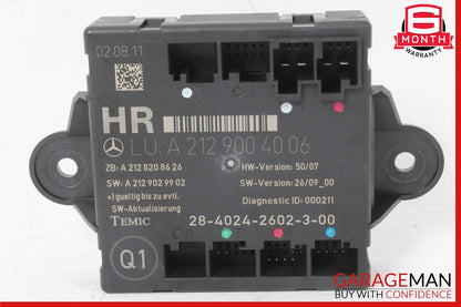 08-18 Mercedes W212 E350 C250 Rear Right Side Door Control Module 2129004006 OEM