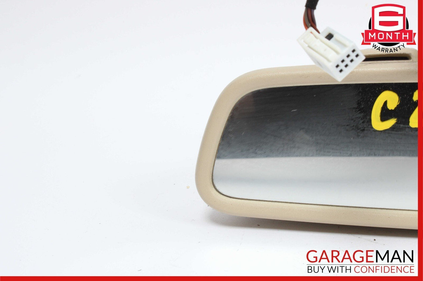 10-16 Mercedes W204 C250 Front Top Upper Rear View Mirror Assembly Beige OEM