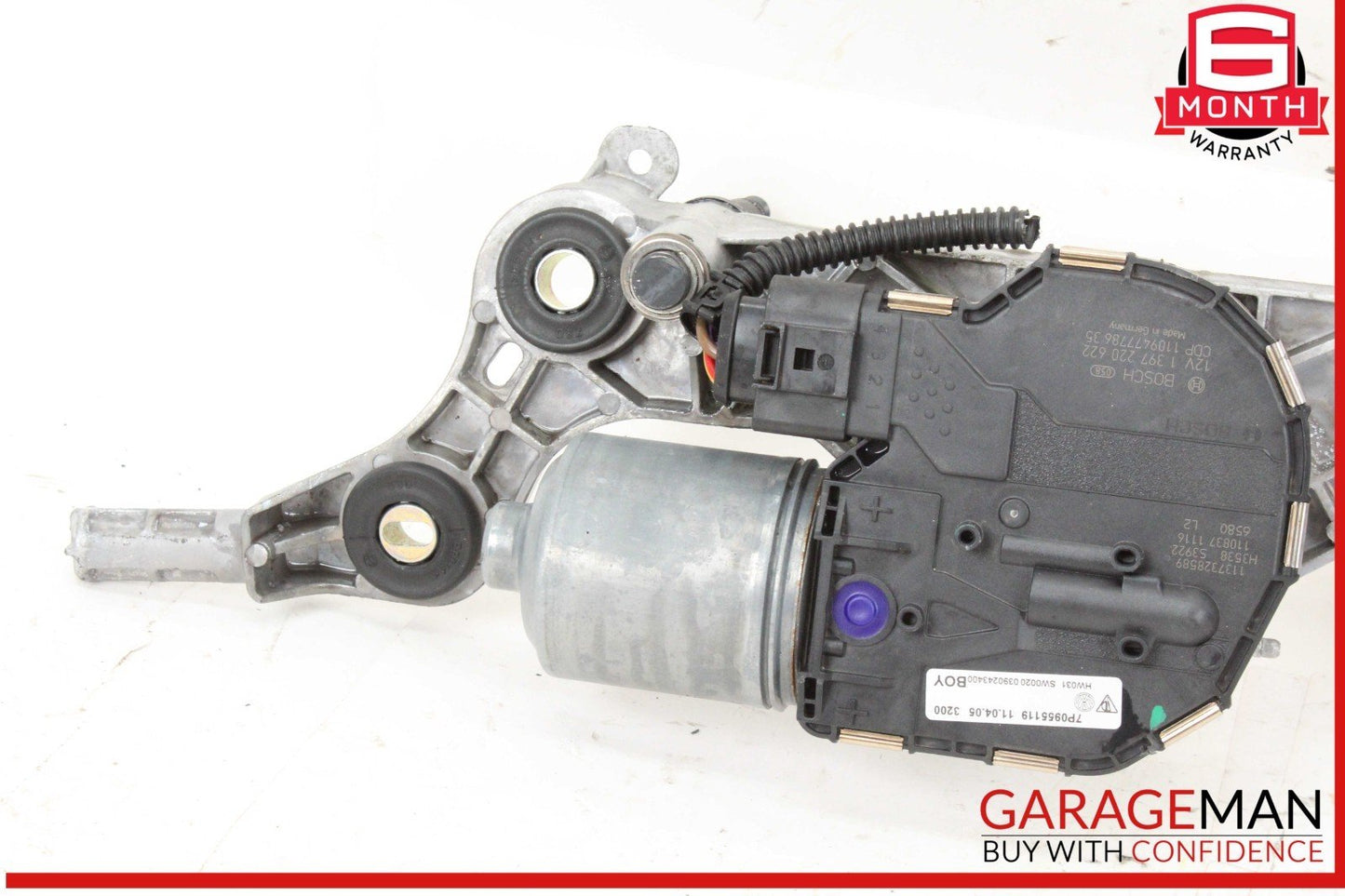 11-18 Porsche Cayenne 958 Front Windshield Wiper Motor w/ Linkage Bosch OEM