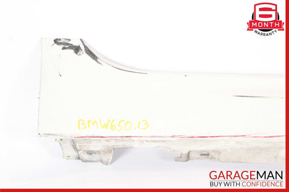 13-19 BMW 650i F06 Right Passenger Side Rocker Skirt Molding Trim Panel White