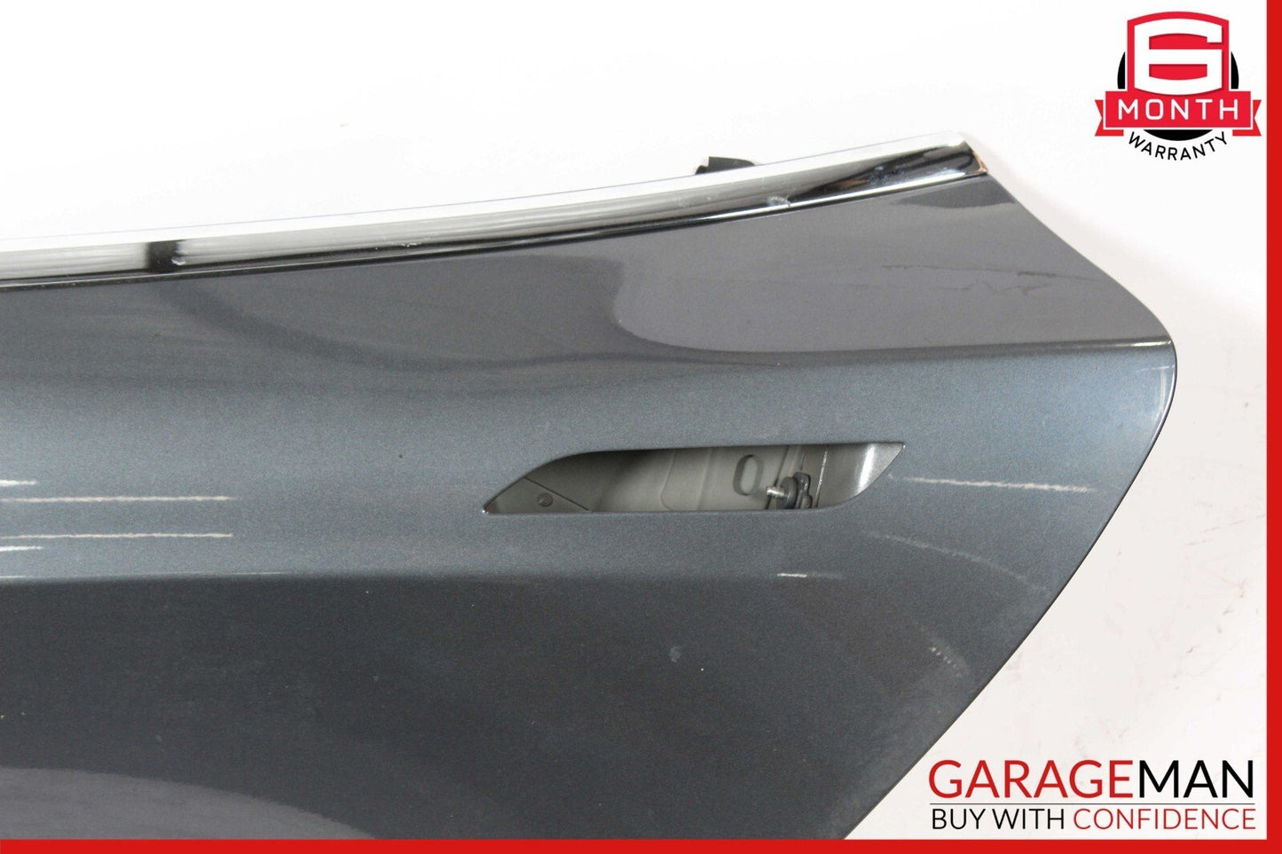 12-20 Tesla Model S Rear Left Driver Side Exterior Door Shell Panel Gray OEM