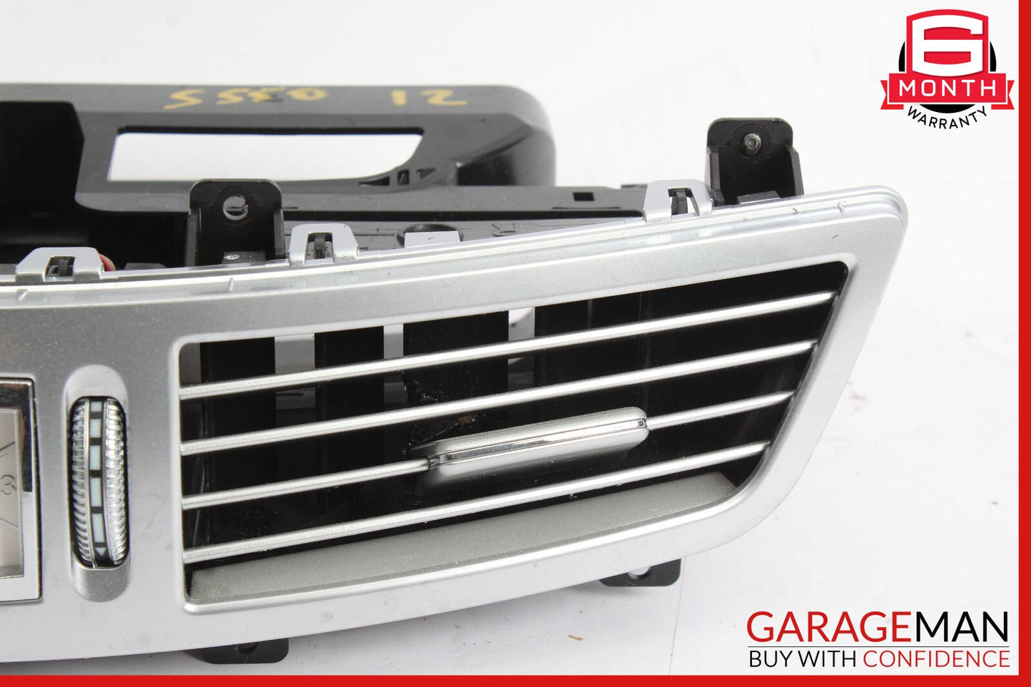 07-13 Mercedes W221 S550 Center Dash A/C Air Vent Trim Clock OEM