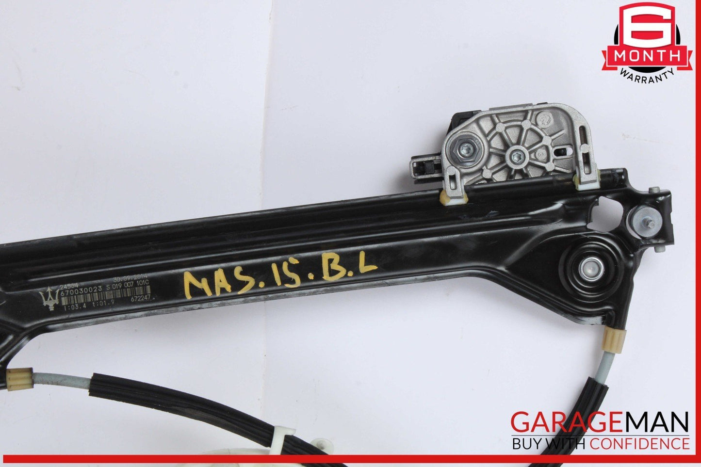 14-22 Maserati Ghibli Rear Left Driver Side Window Regulator 670030023 OEM