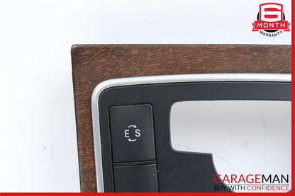 10-13 Mercedes W212 E500 E550 Center Console Climate Control Switch Panel Wood