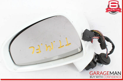 08-15 Audi TT TTS Front Left Driver Side Door Rear View Mirror White OEM