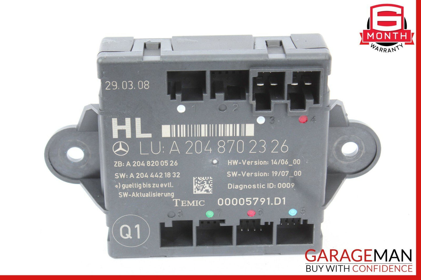 08-14 Mercedes W204 C300 C350 C63 AMG Rear Left Side Door Controller Module Unit