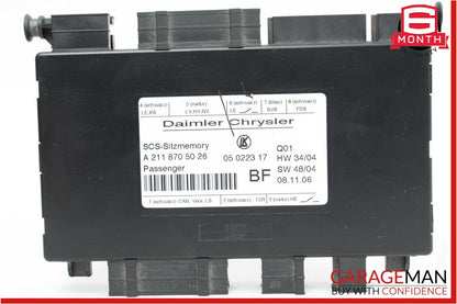 03-11 Mercedes E350 SLK350 GL320 Front Right Passenger Side Seat Control Module